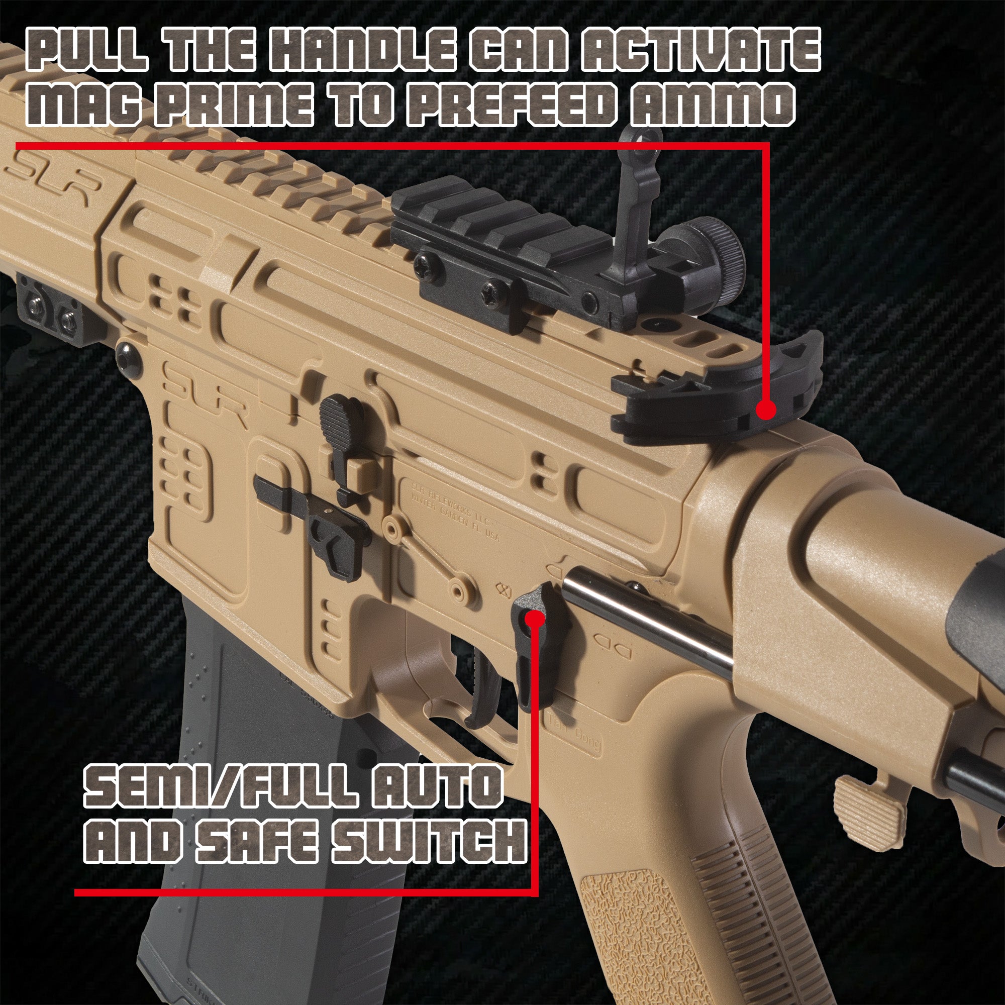 EMERBU Pro-Grade SLRV5 Gel Blaster Gun(Tan)