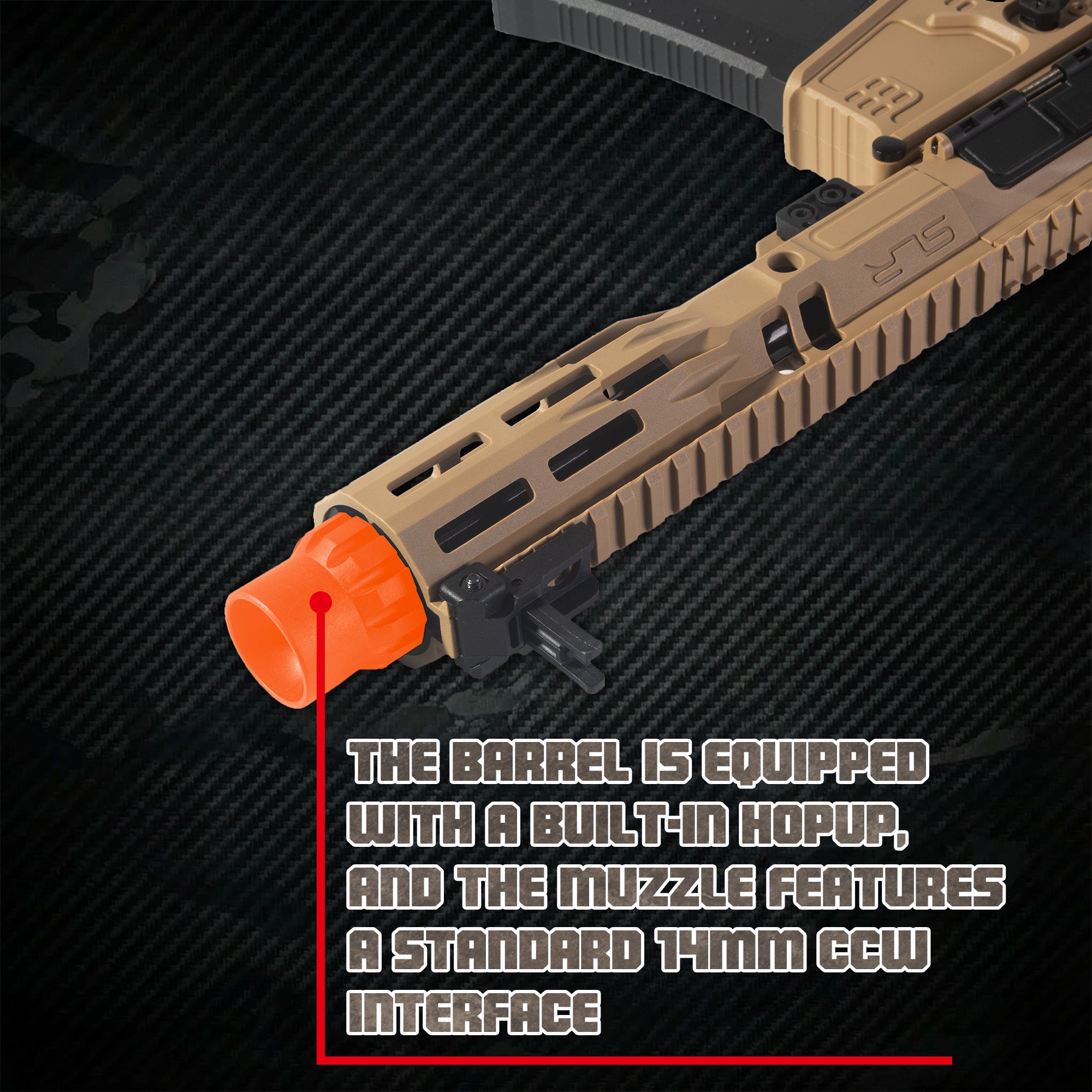 EMERBU Pro-Grade SLRV5 Gel Blaster Gun(Tan)