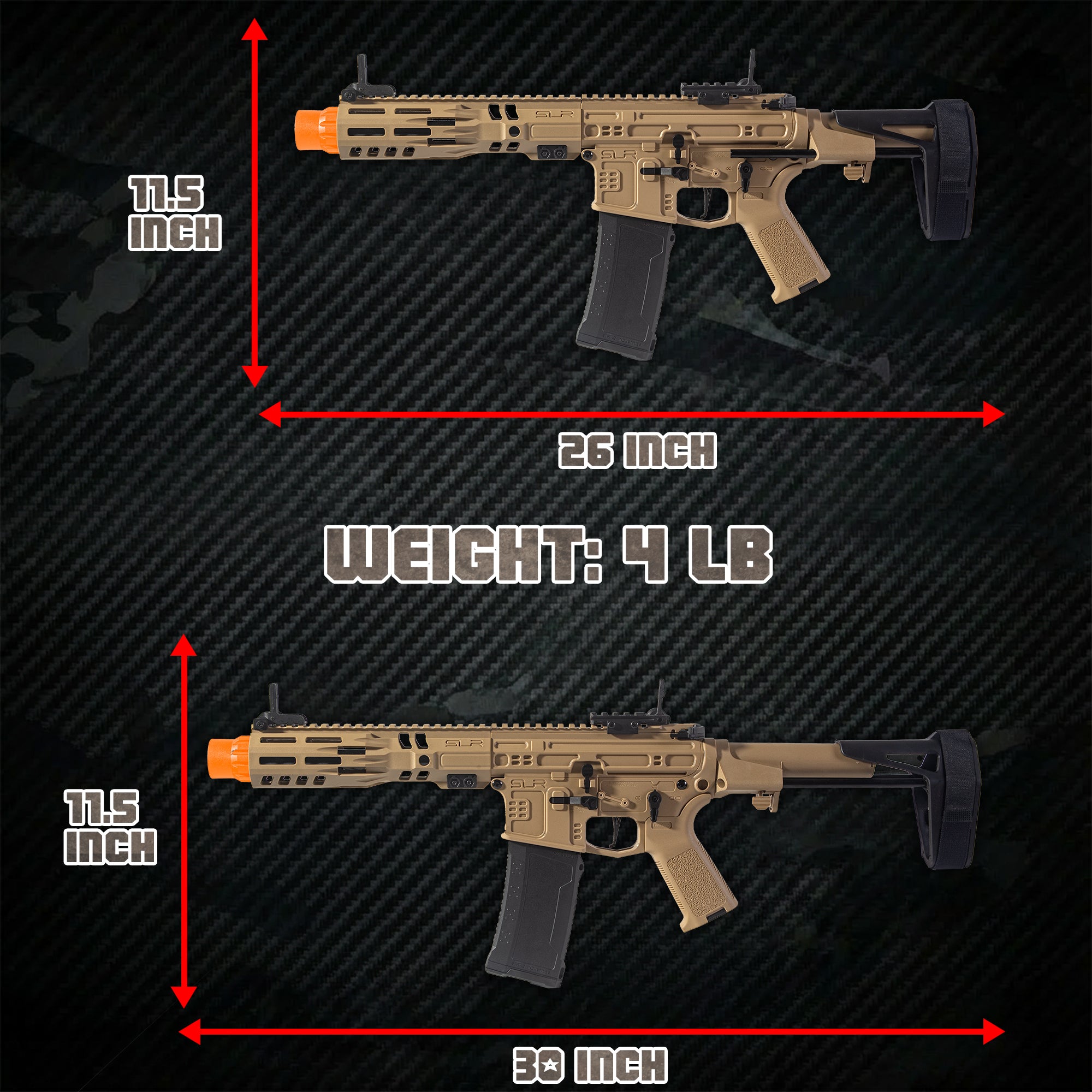 EMERBU Pro-Grade SLRV5 Gel Blaster Gun(Tan)