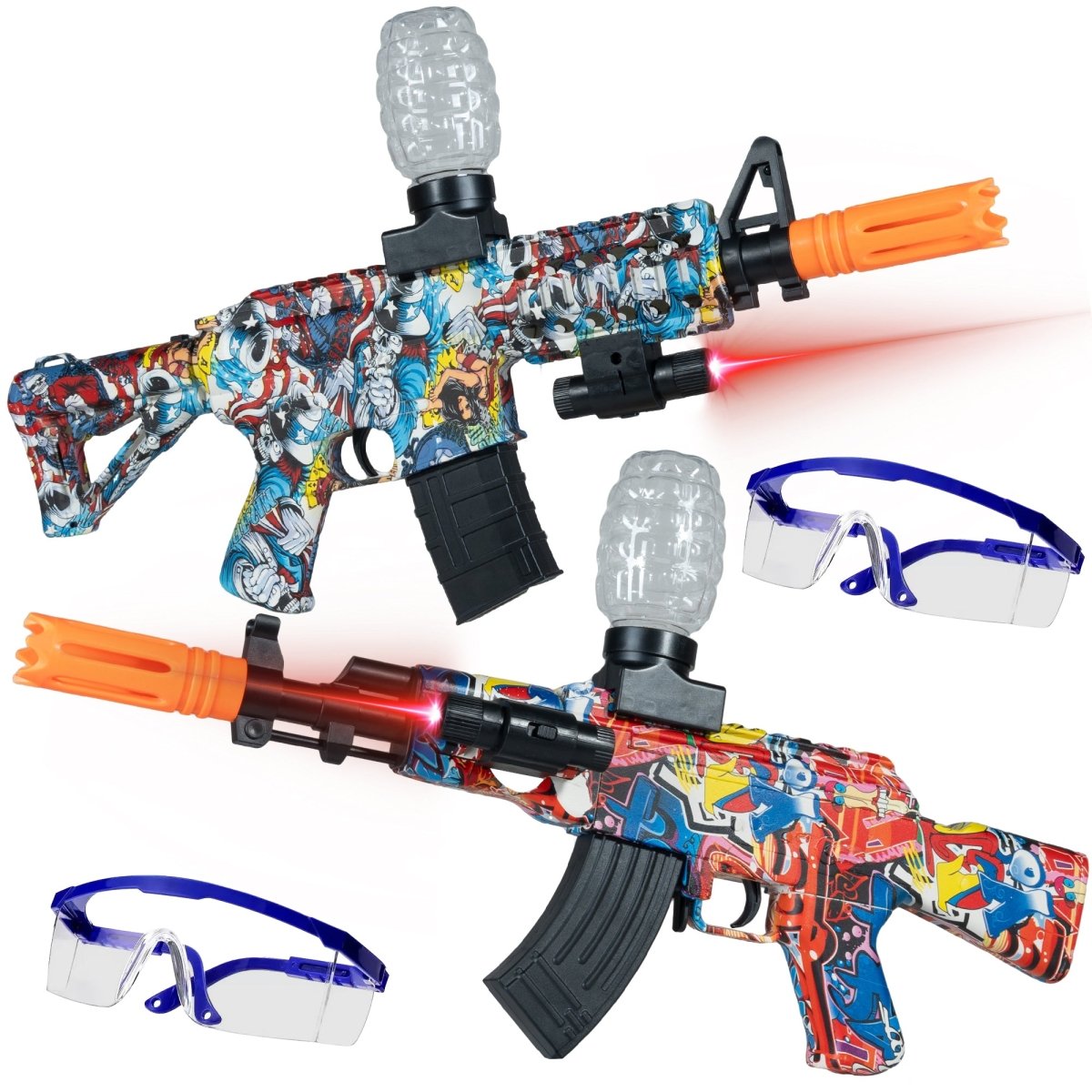 AROBEF 2 Pack Gel Blaster AK+M4(Colorful) - EMERBUtoysEMERBUtoys