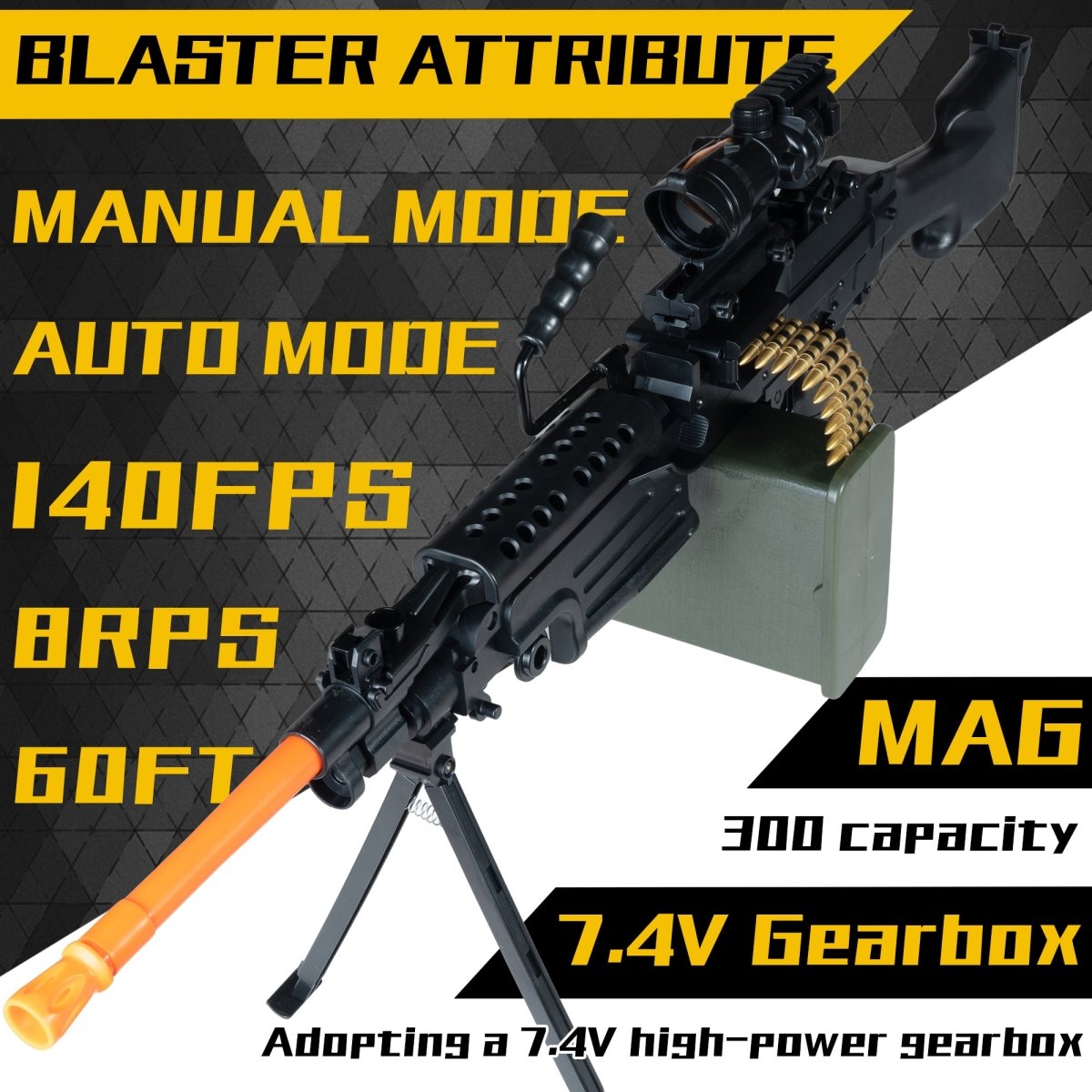 AROBEF Entry - Level Gel Blaster M249 - EMERBUtoysEMERBUtoys