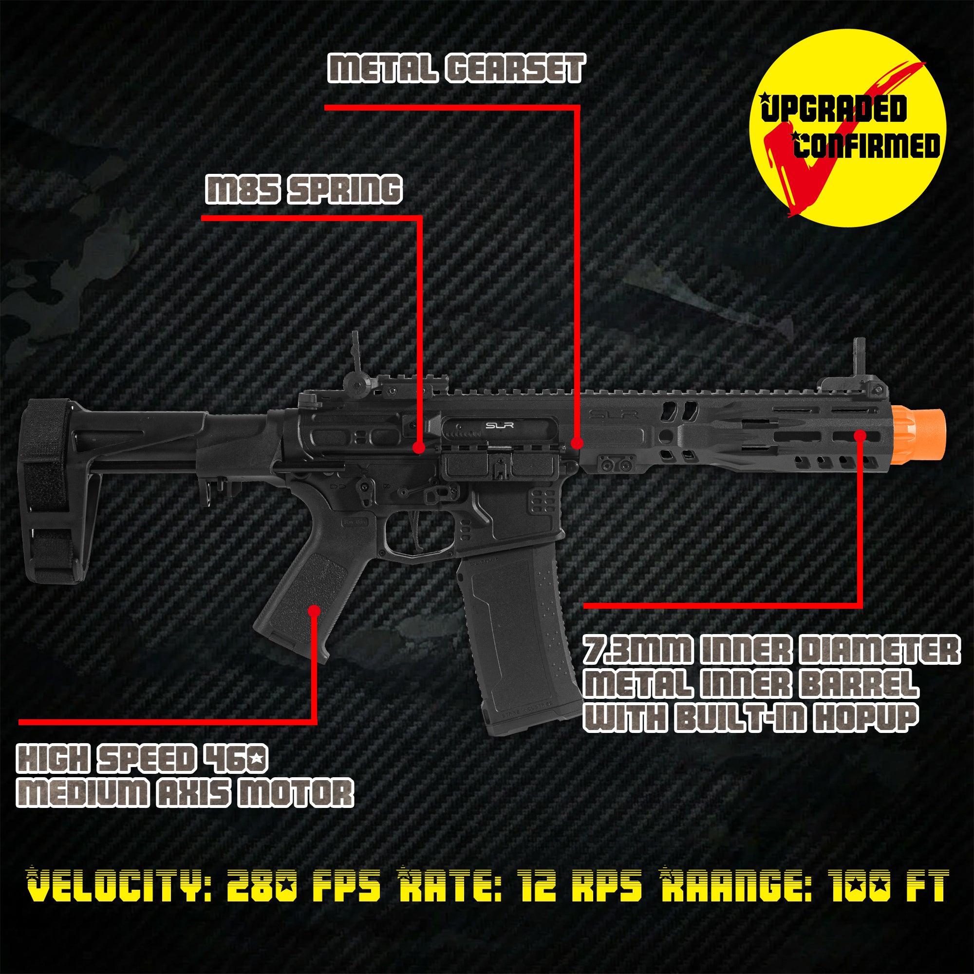 EMERBU Pro-Grade SLRV5 Gel Blaster Gun(Black)