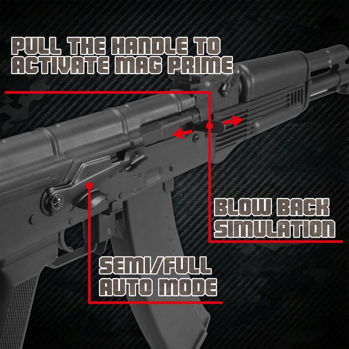 EMERBU Modified AK105 Splatter Gel Ball Blaster Gun - EMERBUtoysEMERBUtoys