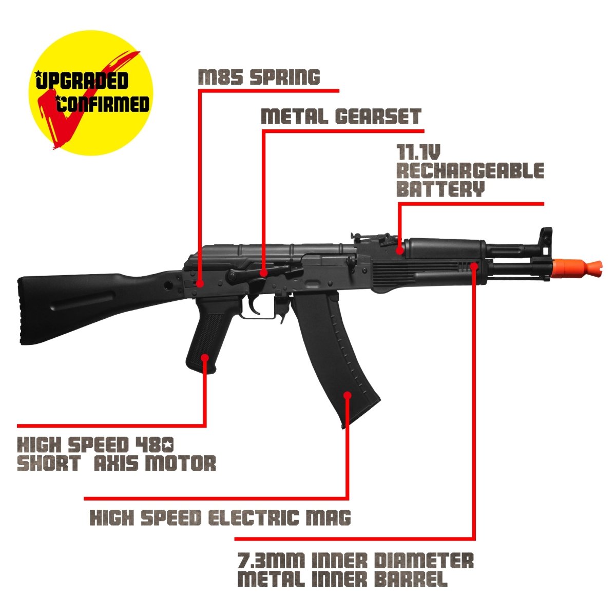 EMERBU Modified AK105 Splatter Gel Ball Blaster Gun - EMERBUtoysEMERBUtoys