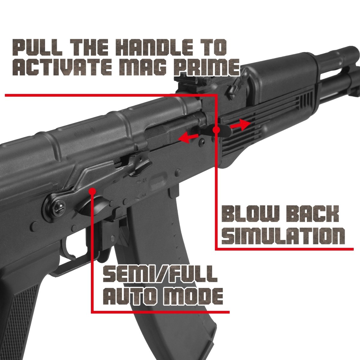 EMERBU Modified AK105 Splatter Gel Ball Blaster Gun - EMERBUtoysEMERBUtoys
