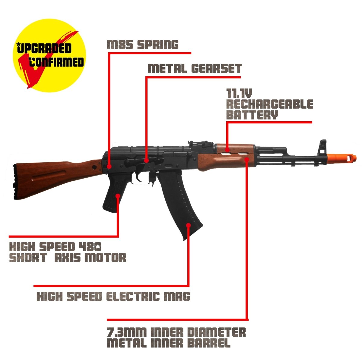 EMERBU Modified AK74 Splatter Gel Ball Blaster Gun - EMERBUtoysEMERBUtoys