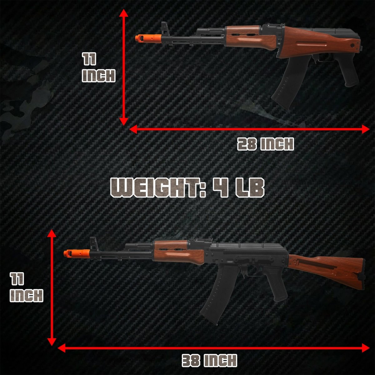 EMERBU Modified AK74 Splatter Gel Ball Blaster Gun - EMERBUtoysEMERBUtoys