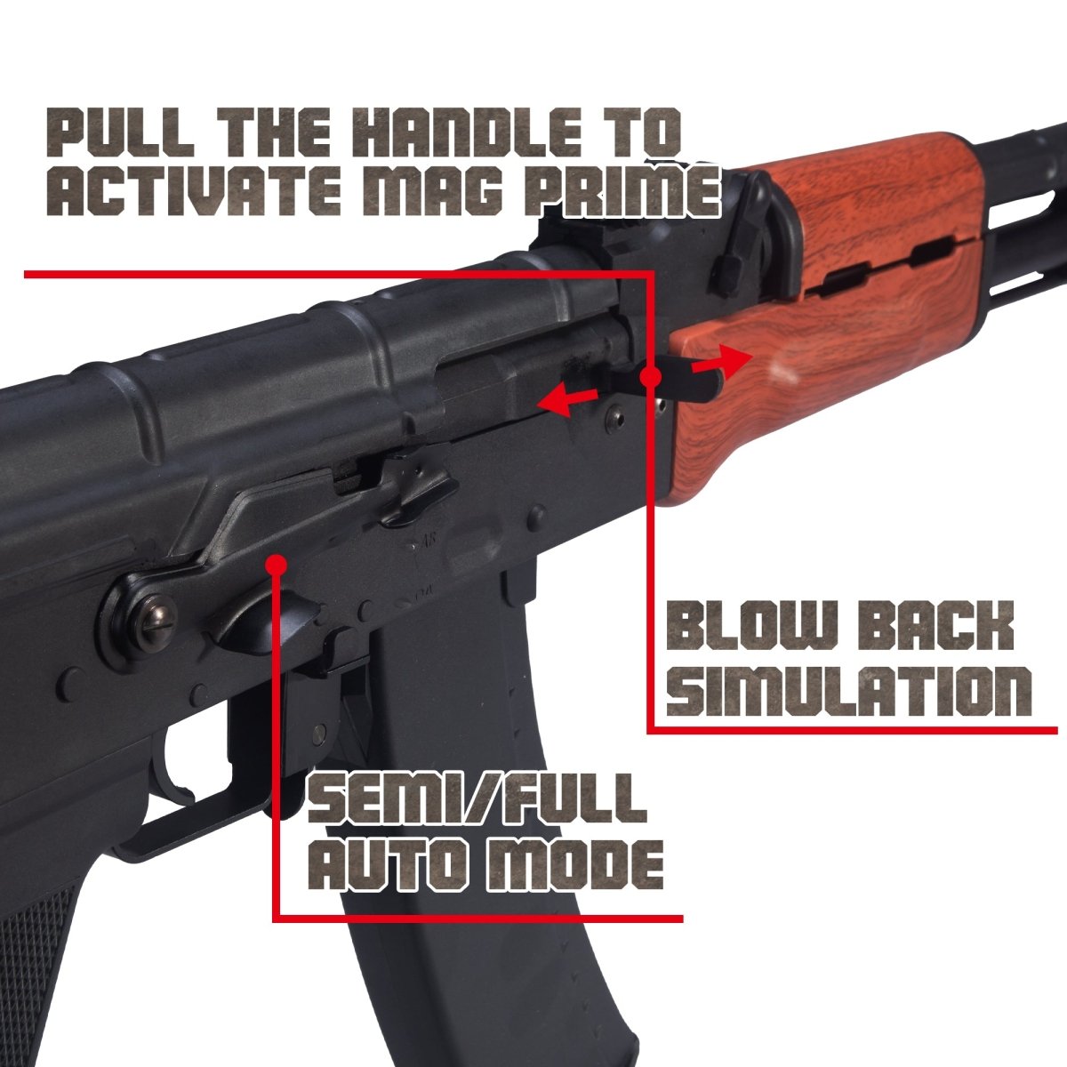 EMERBU Modified AK74 Splatter Gel Ball Blaster Gun - EMERBUtoysEMERBUtoys