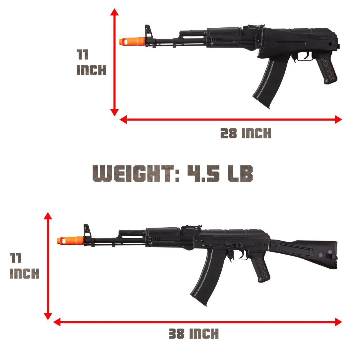 EMERBU Modified AK74M Splatter Gel Ball Blaster Gun - EMERBUtoysEMERBUtoys