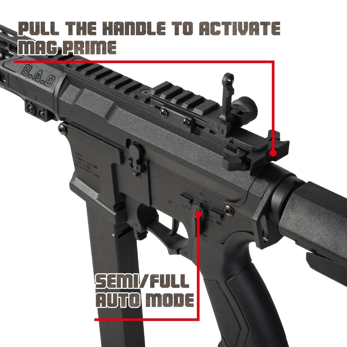 EMERBU Modified ARP9 Plus Splatter Gel Ball Blaster Gun(Black) - EMERBUtoysEMERBUtoys