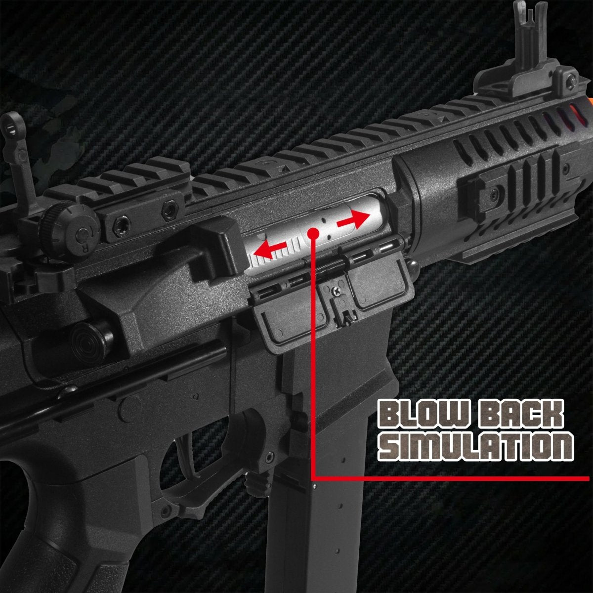 EMERBU Modified ARP9 Splatter Gel Ball Blaster Gun(Black) - EMERBUtoysEMERBUtoys