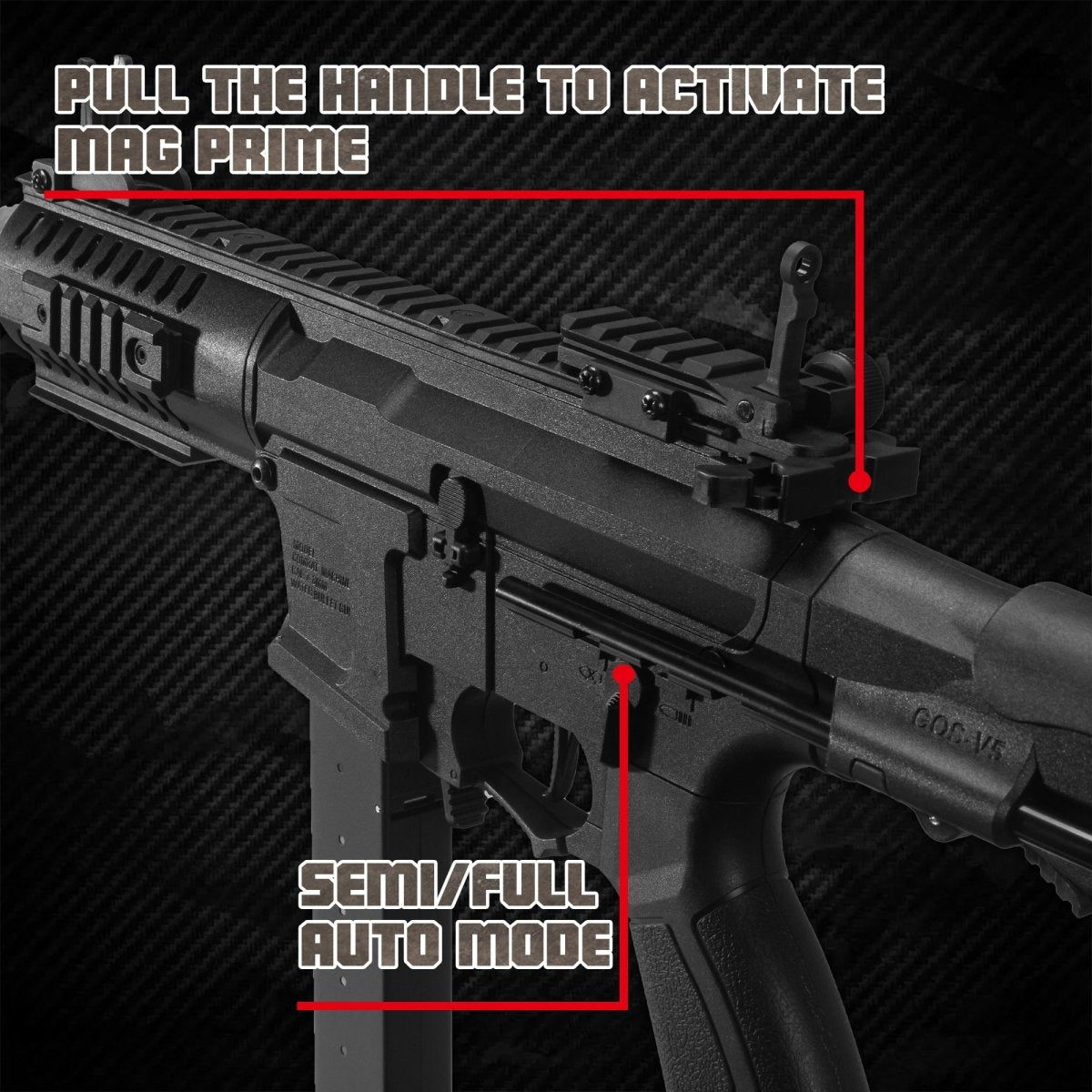 EMERBU Modified ARP9 Splatter Gel Ball Blaster Gun(Black) - EMERBUtoysEMERBUtoys