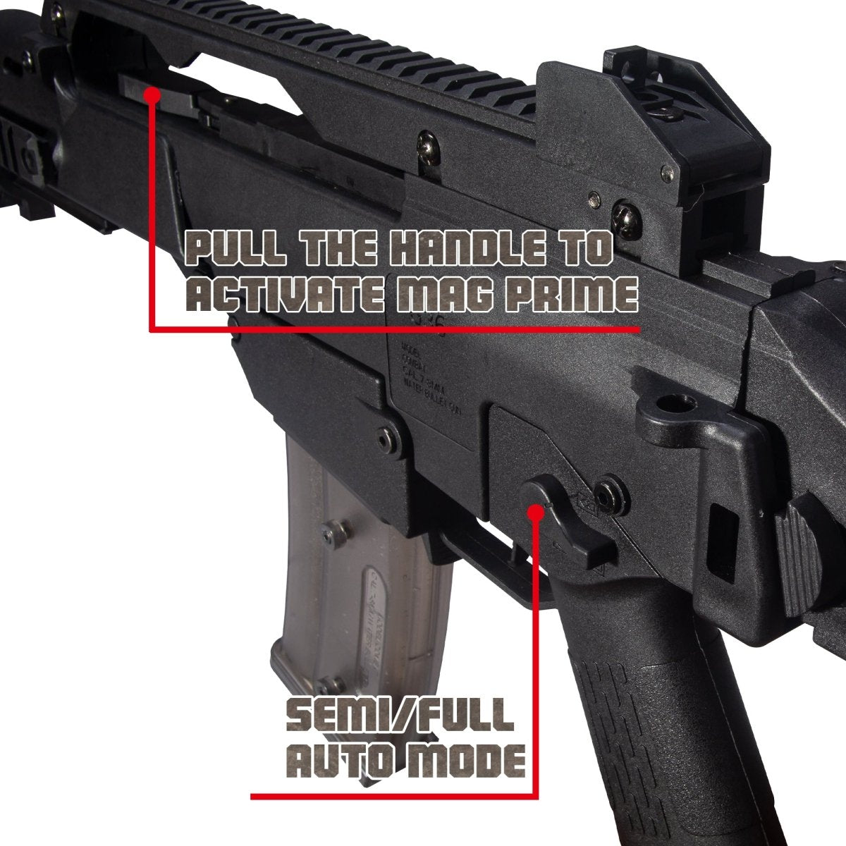 EMERBU Modified Gel Ball Blaster Gun G36C(Black) - EMERBUtoysEMERBUtoys