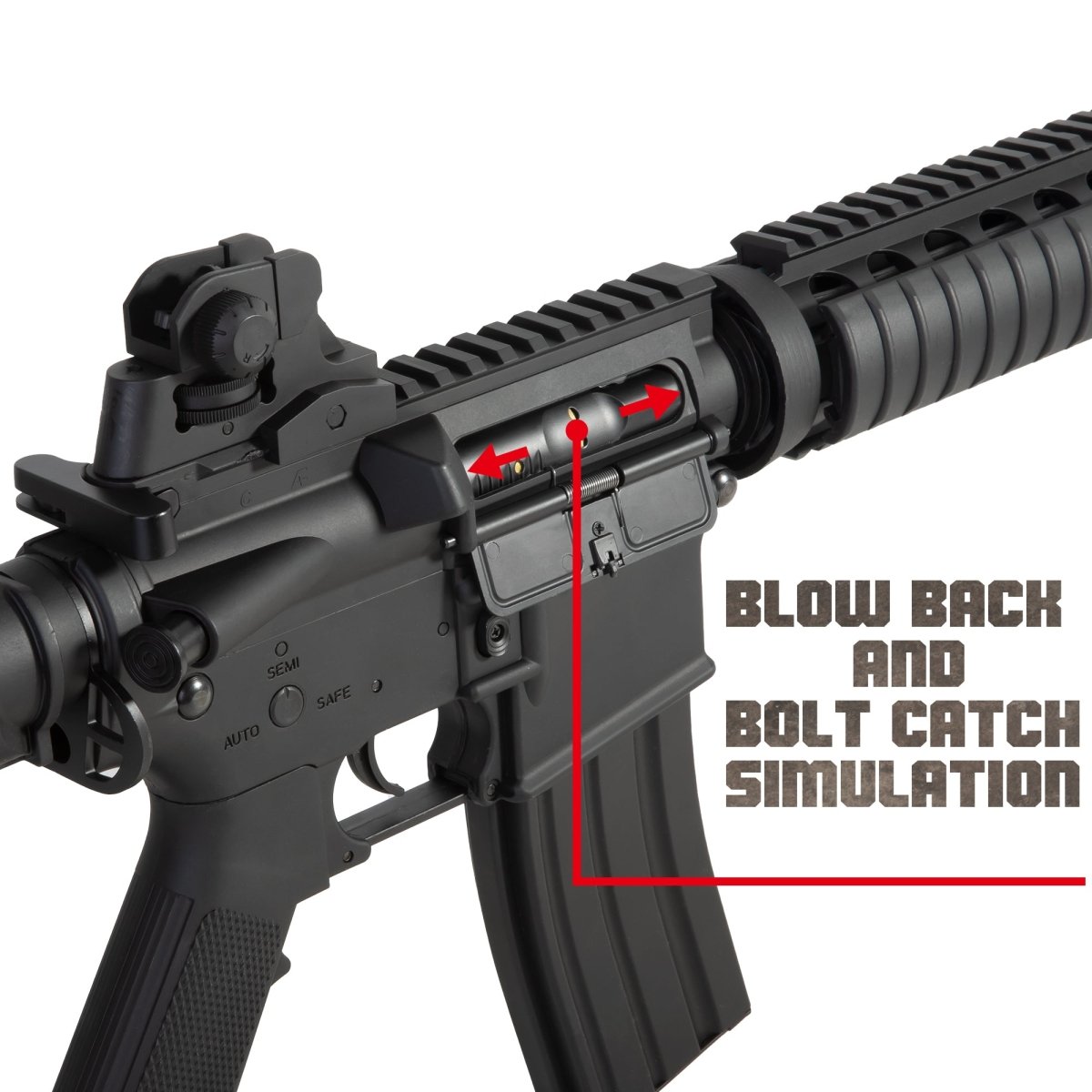 EMERBU Modified Gel Ball Blaster Gun M4A1(Black) - EMERBUtoysEMERBUtoys