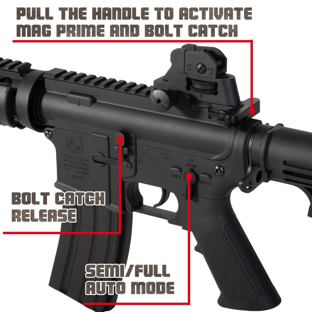 EMERBU Modified Gel Ball Blaster Gun M4A1(Black) - EMERBUtoysEMERBUtoys
