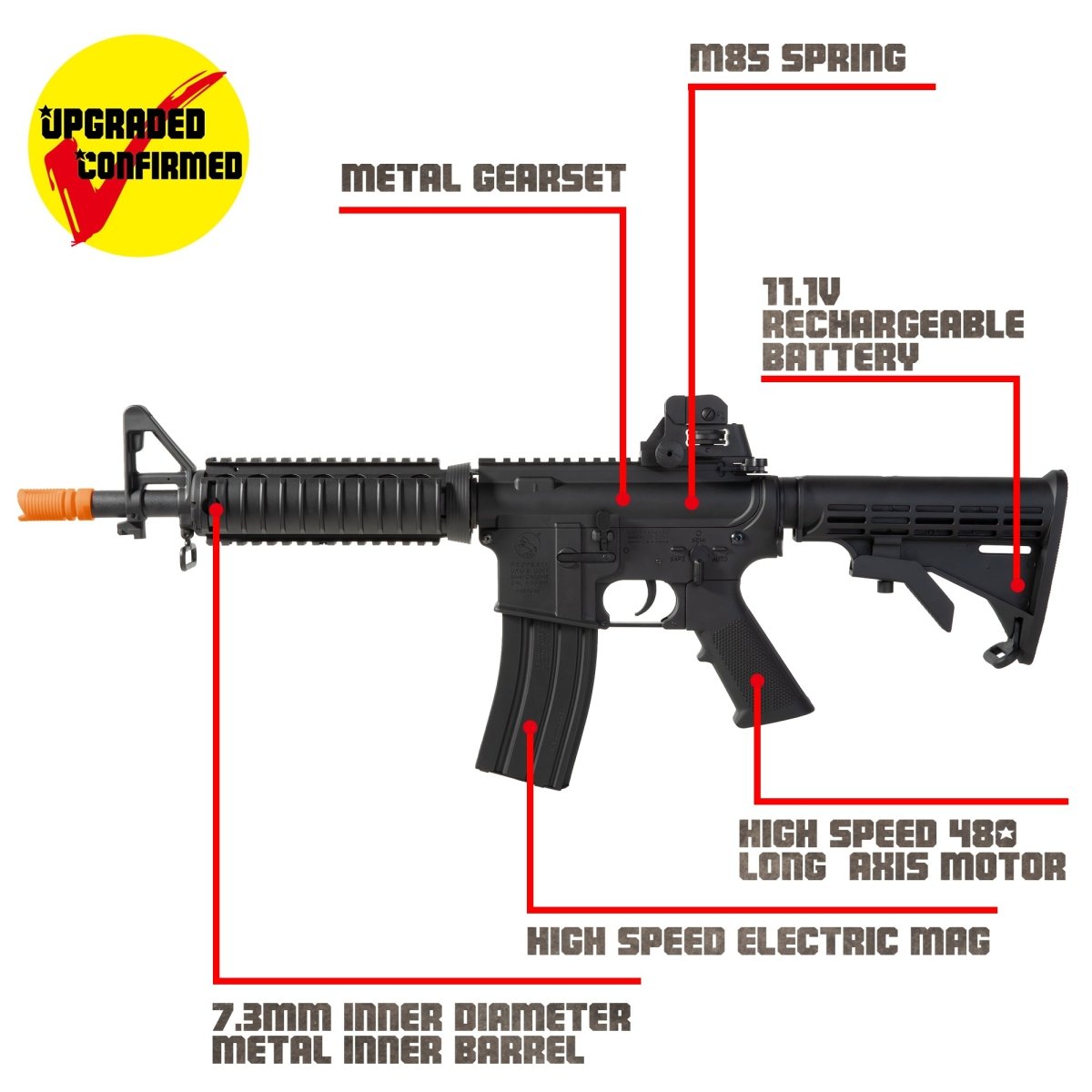 EMERBU Modified Gel Ball Blaster Gun M4A1(Black) - EMERBUtoysEMERBUtoys
