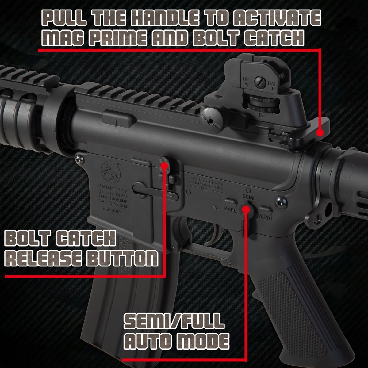 EMERBU Modified M4A1 CQB Splatter Gel Ball Blaster Gun(Black) - EMERBUtoysEMERBUtoys