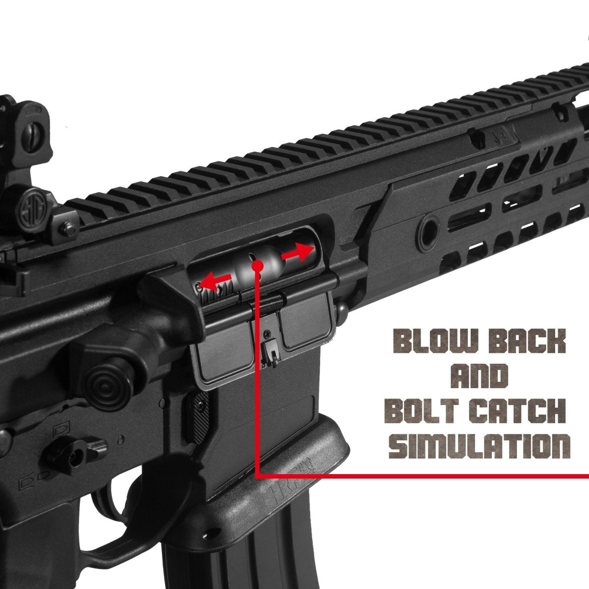 EMERBU Modified MCX Splatter Gel Ball Blaster Gun(Black) - EMERBUtoysEMERBUtoys