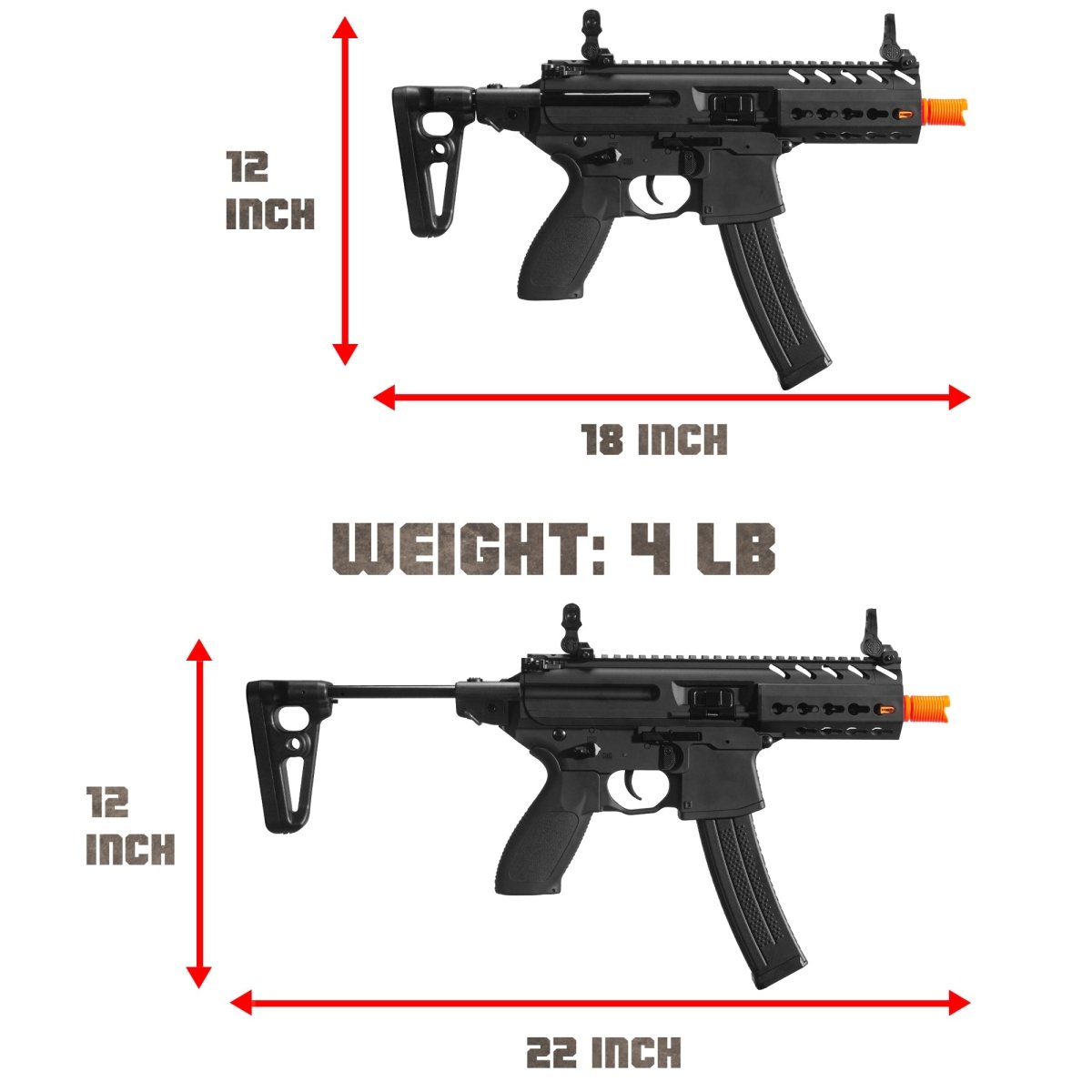 EMERBU Modified MPX Splatter Gel Ball Blaster Gun(Black) - EMERBUtoysEMERBUtoys