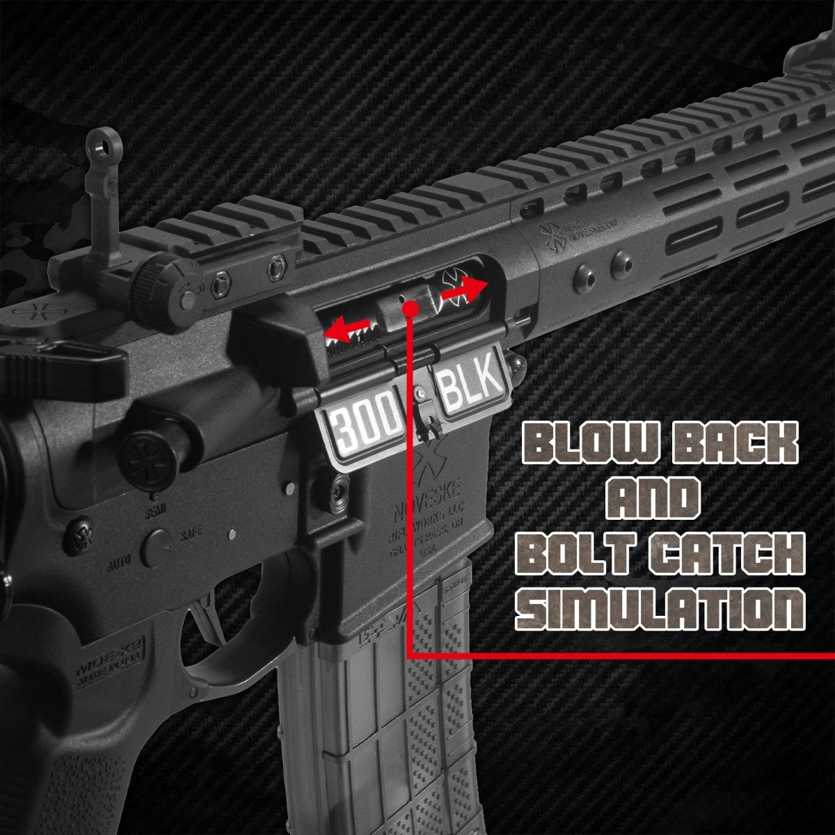 EMERBU Modified N4 Splatter Gel Ball Blaster Gun(Black) - EMERBUtoysEMERBUtoys