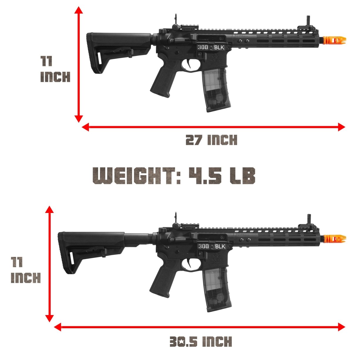 EMERBU Modified N4 Splatter Gel Ball Blaster Gun(Black) - EMERBUtoysEMERBUtoys