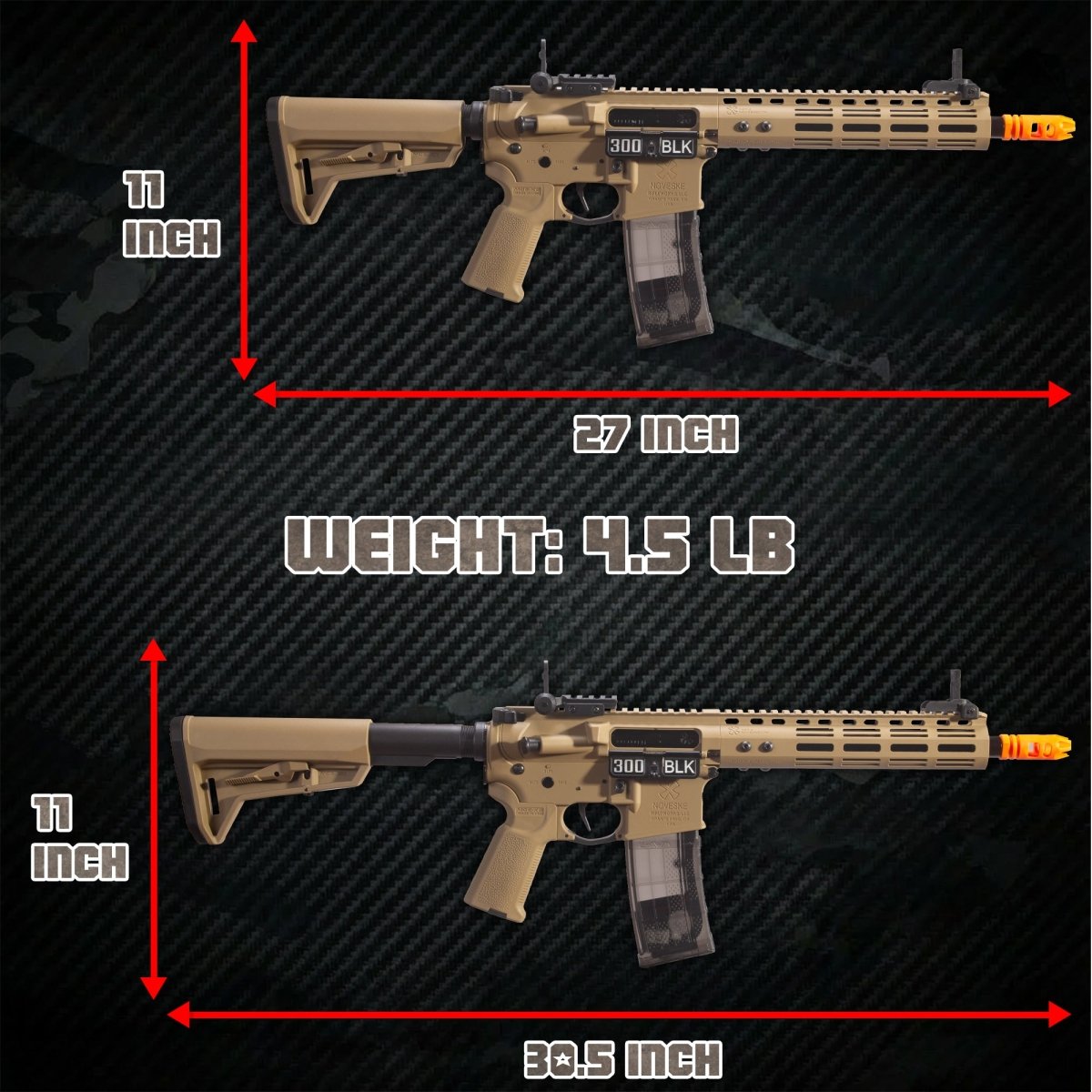 EMERBU Modified N4 Splatter Gel Ball Blaster Gun(Tan) - EMERBUtoysEMERBUtoys