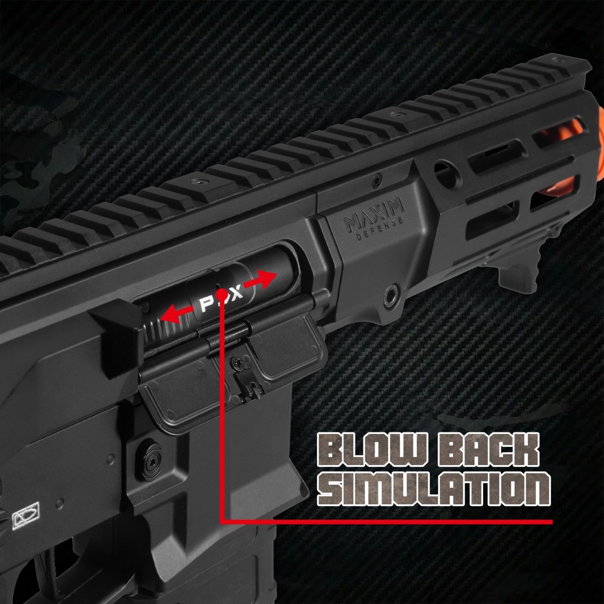 EMERBU Modified PDX Splatter Gel Ball Blaster Gun(Black) - EMERBUtoysEMERBUtoys