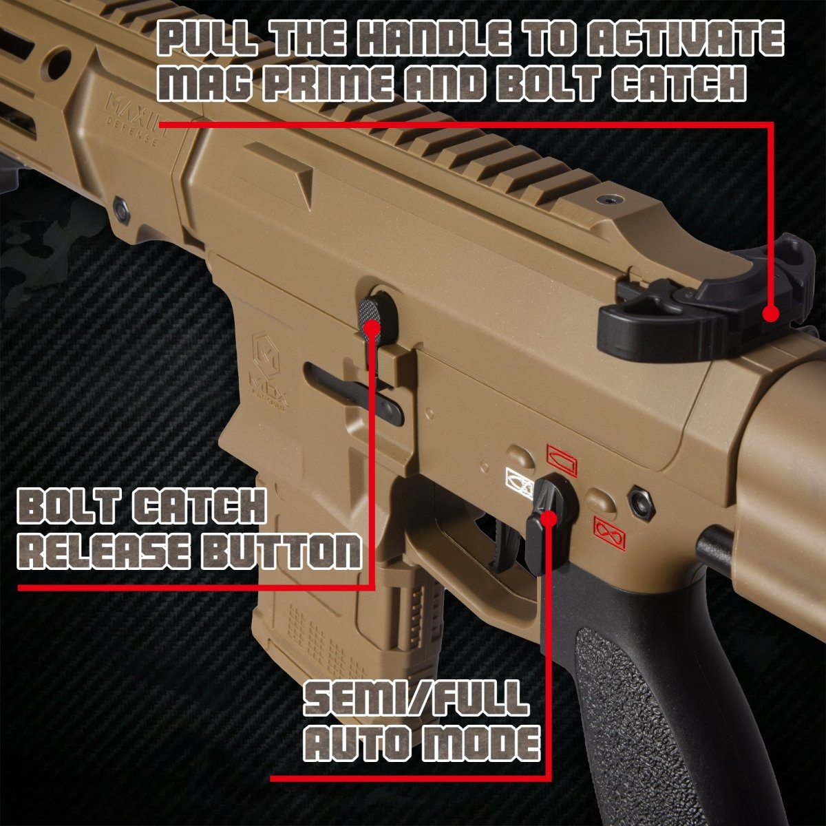 EMERBU Modified PDX Splatter Gel Ball Blaster Gun(Tan) - EMERBUtoysEMERBUtoys