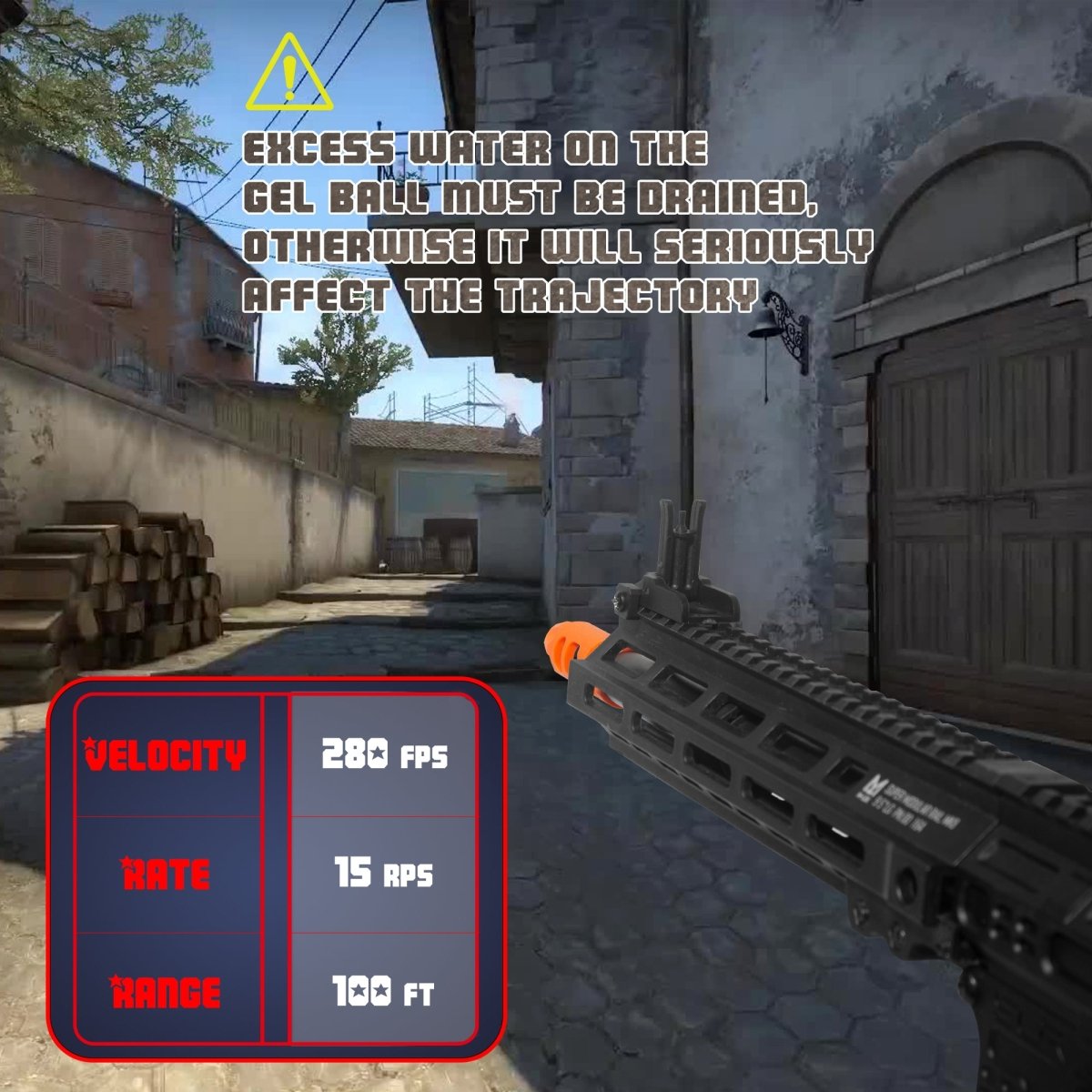 EMERBU Modified SLR Splatter Gel Ball Blaster Gun(Black) - EMERBUtoysEMERBUtoys