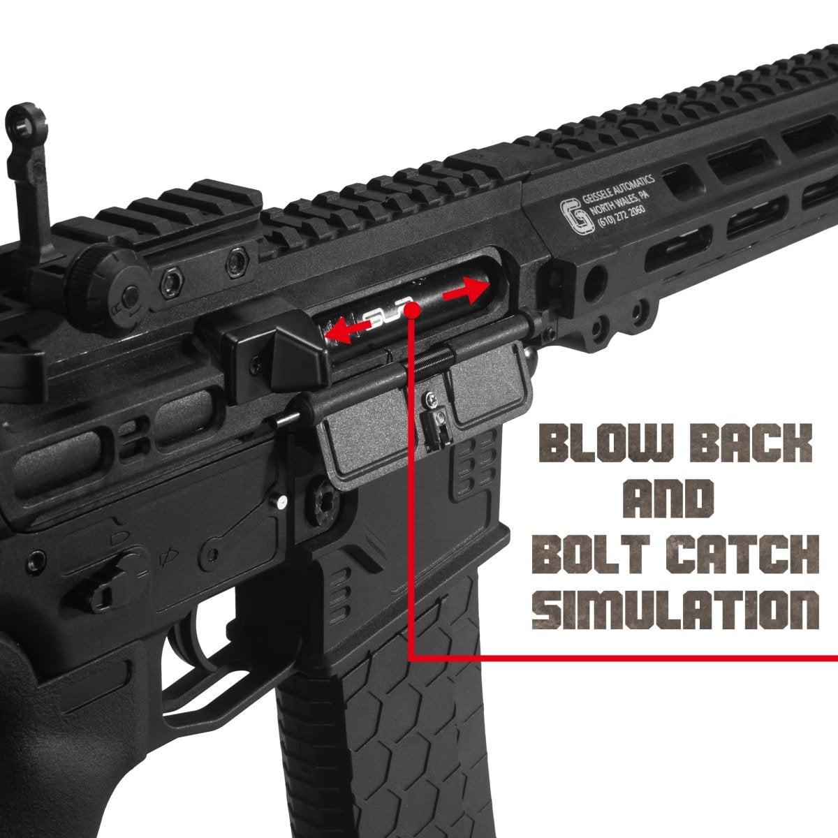 EMERBU Modified SLR Splatter Gel Ball Blaster Gun(Black) - EMERBUtoysEMERBUtoys