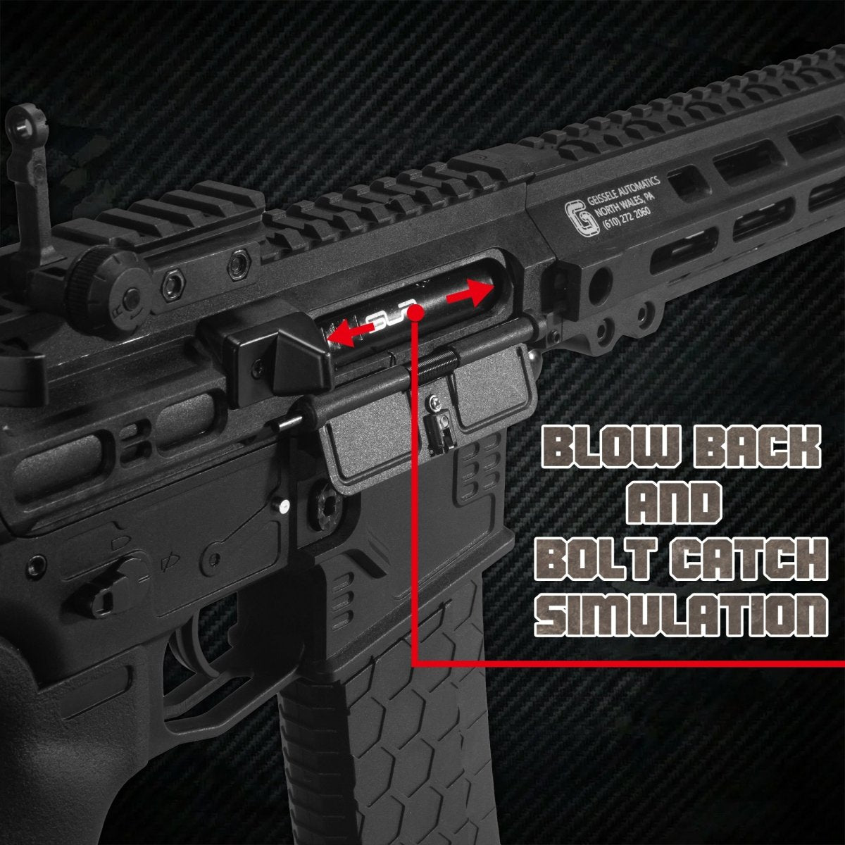 EMERBU Modified SLR Splatter Gel Ball Blaster Gun(Black) - EMERBUtoysEMERBUtoys