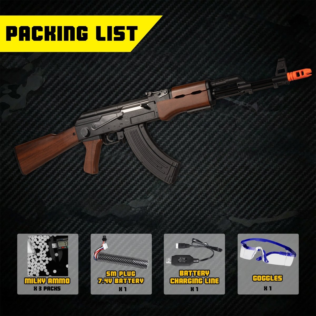 EMERBU Pro - Garde AK47 Splatter Gel Ball Blaster Gun - EMERBUtoysEMERBUtoys
