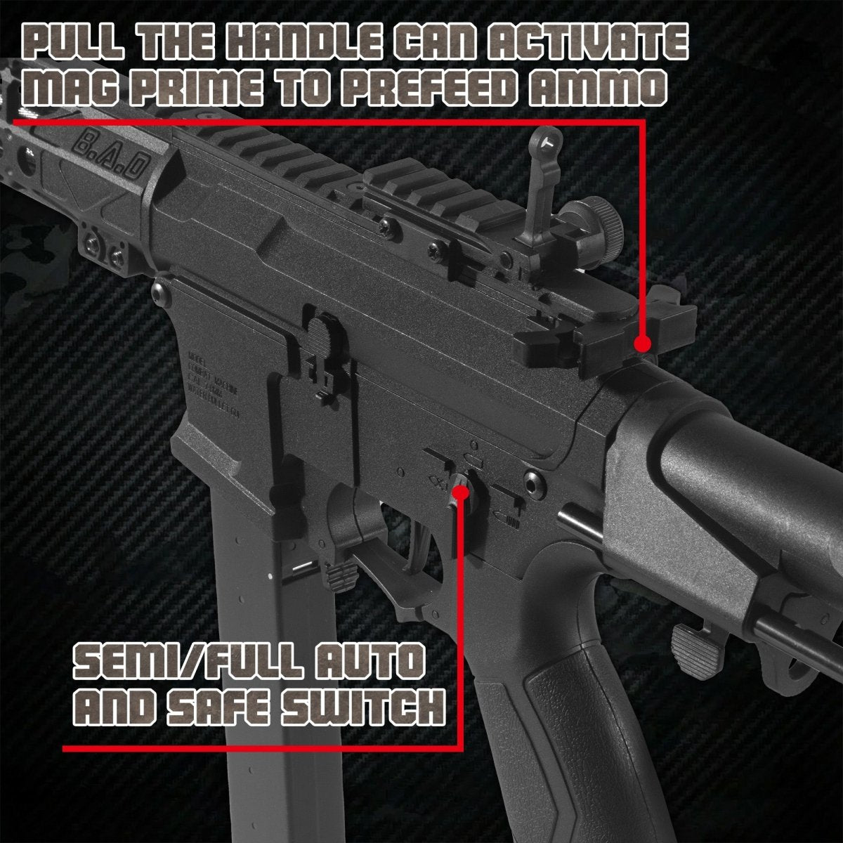 EMERBU Pro - Garde ARP9 Plus Splatter Gel Ball Blaster Gun(Black) - EMERBUtoysEMERBUtoys