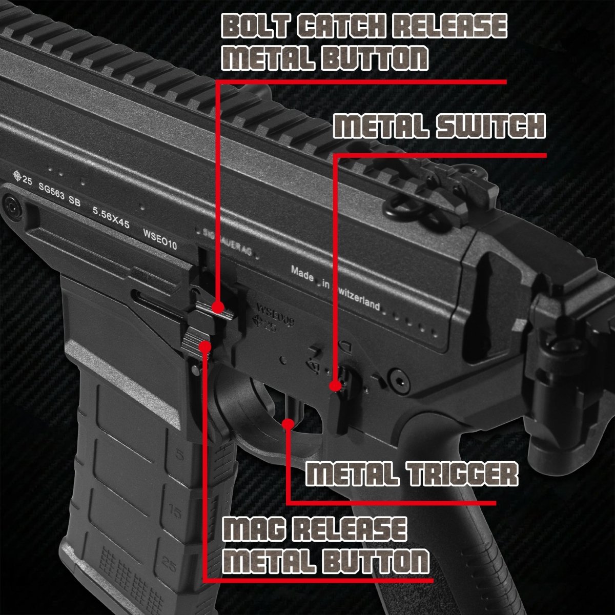EMERBU Pro-Grade SIG563 Gel Blaster Gun(Black) - EMERBUtoysEMERBUtoys
