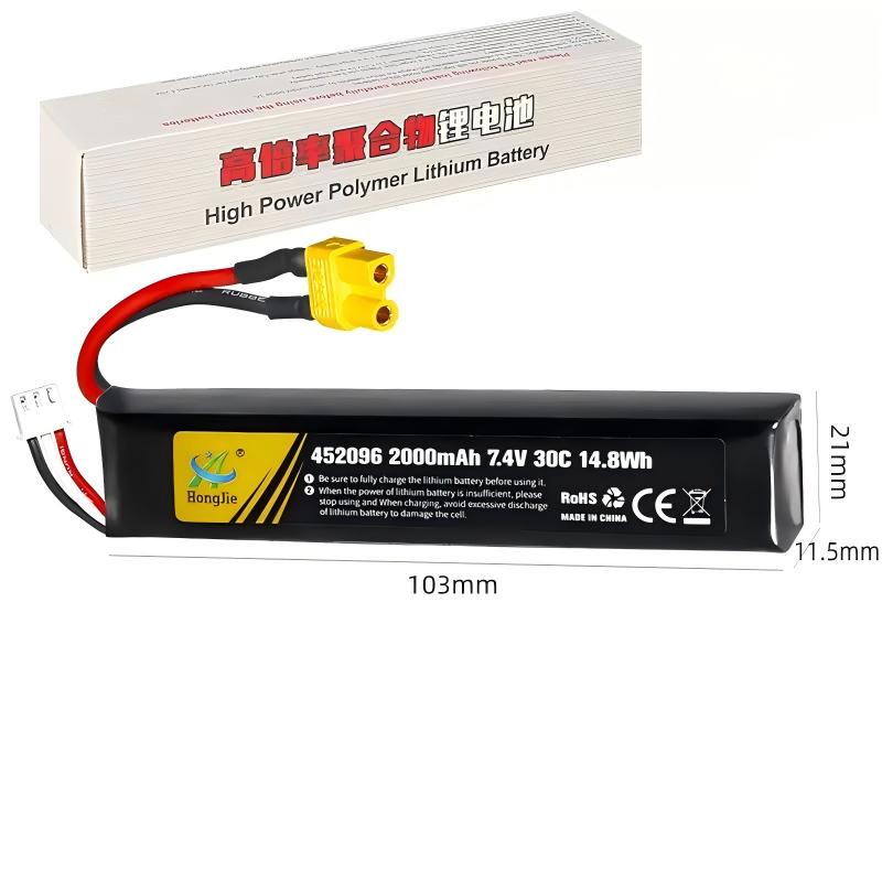 XT30 Plug 7.4V 452096 Rechargeable Battery