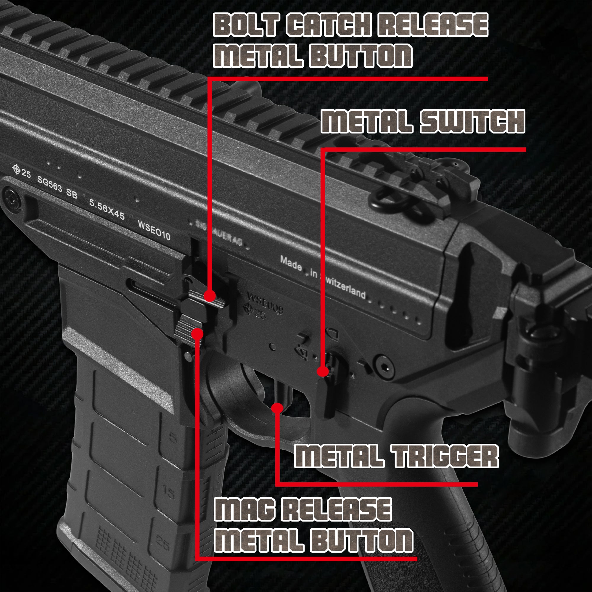 EMERBU Pro-Grade SIG563 Gel Blaster Gun(Black)
