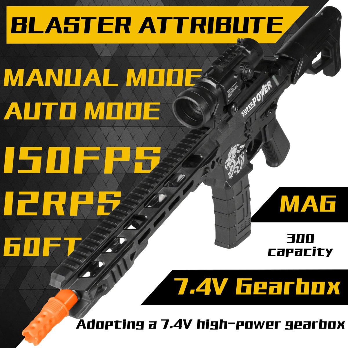 AROBEF 2 Pack Gel Blaster AR15(Black+Tan) - EMERBUtoysEMERBUtoys