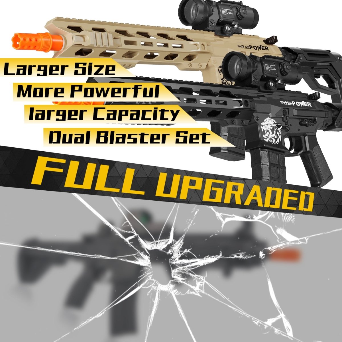 AROBEF 2 Pack Gel Blaster AR15(Black+Tan) - EMERBUtoysEMERBUtoys