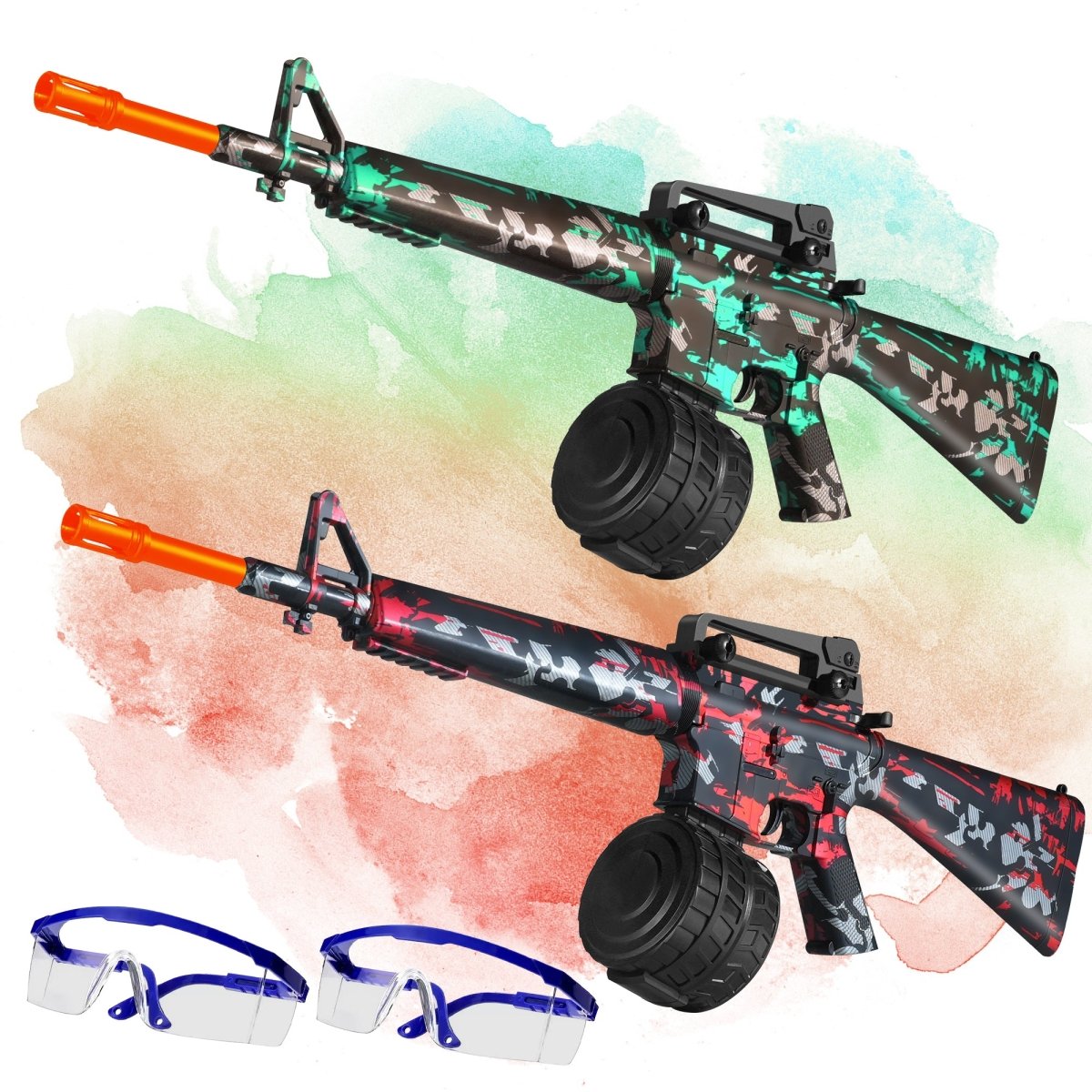 AROBEF 2 Pack Gel Blaster M16(Red+Green) - EMERBUtoysEMERBUtoys
