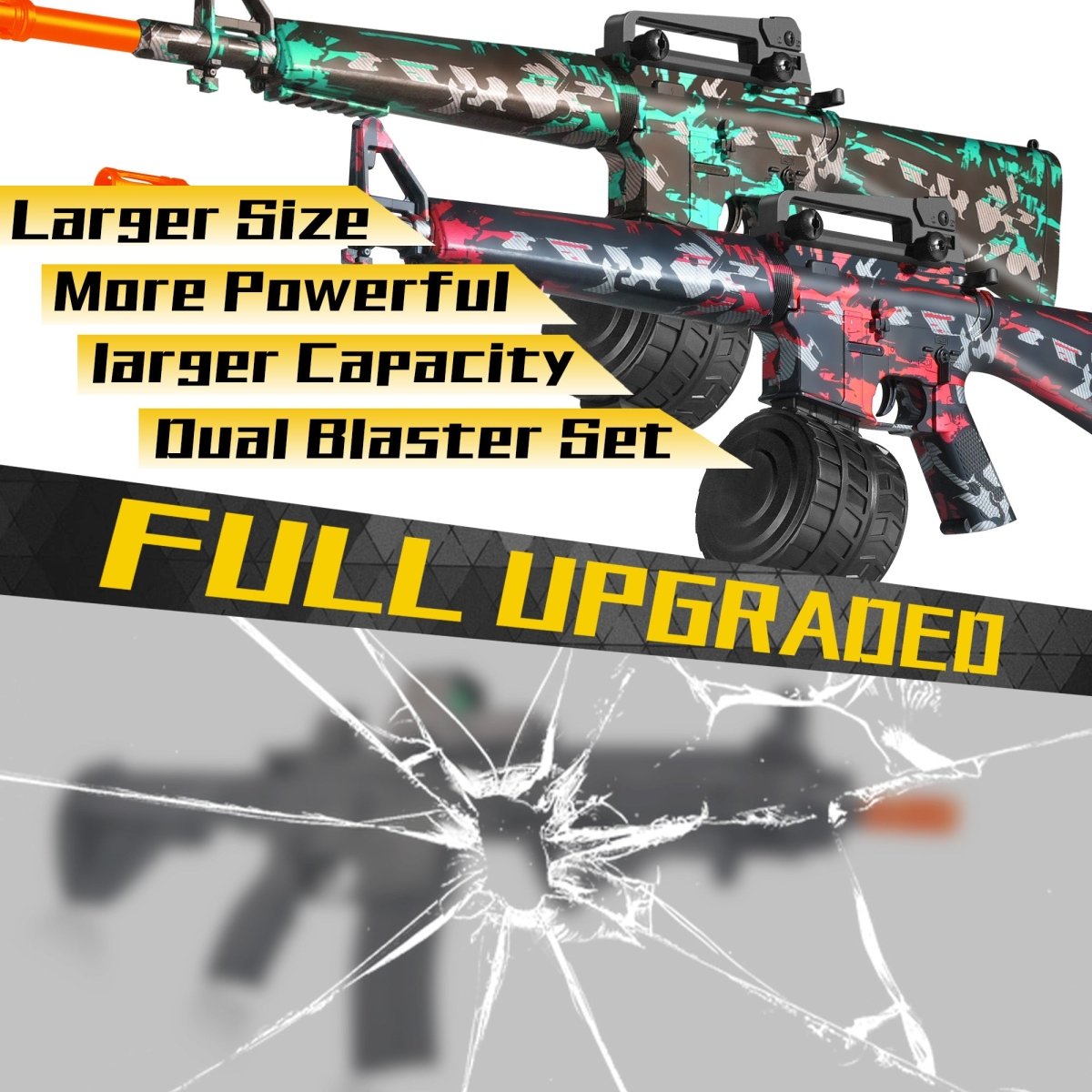 AROBEF 2 Pack Gel Blaster M16(Red+Green) - EMERBUtoysEMERBUtoys