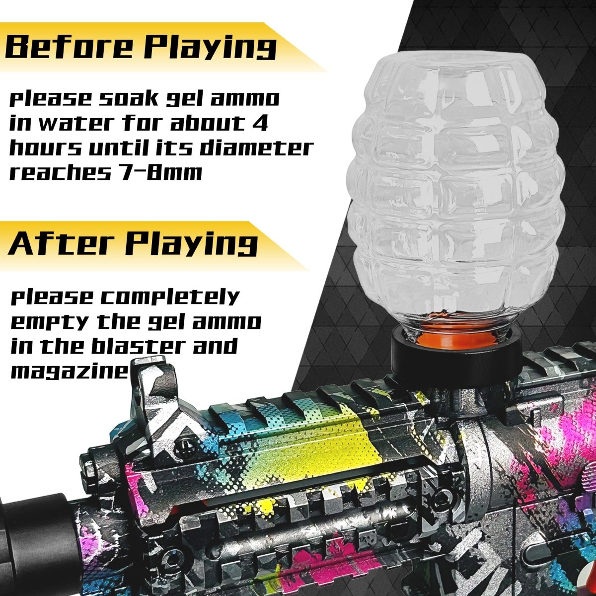AROBEF 2 Pack Gel Blaster M416(Colorful) - EMERBUtoysEMERBUtoys