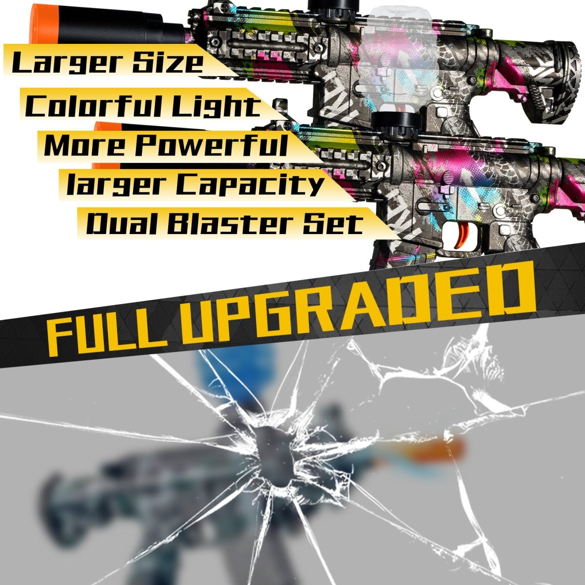 AROBEF 2 Pack Gel Blaster M416(Colorful) - EMERBUtoysEMERBUtoys