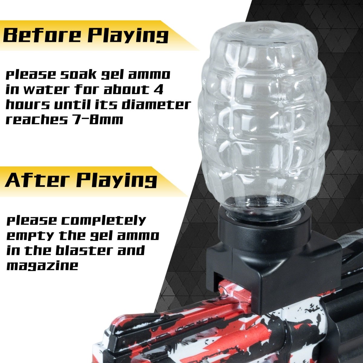 AROBEF 2 Pack Gel Blaster Revolver(Colorful) - EMERBUtoysEMERBUtoys