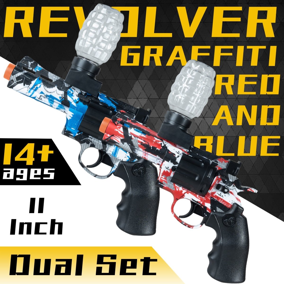 AROBEF 2 Pack Gel Blaster Revolver(Colorful) - EMERBUtoysEMERBUtoys