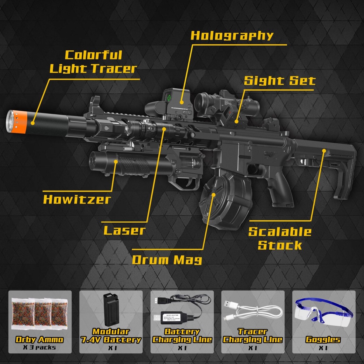 AROBEF Entry - Level Gel Blaster AR15 Tac - EMERBUtoysEMERBUtoys