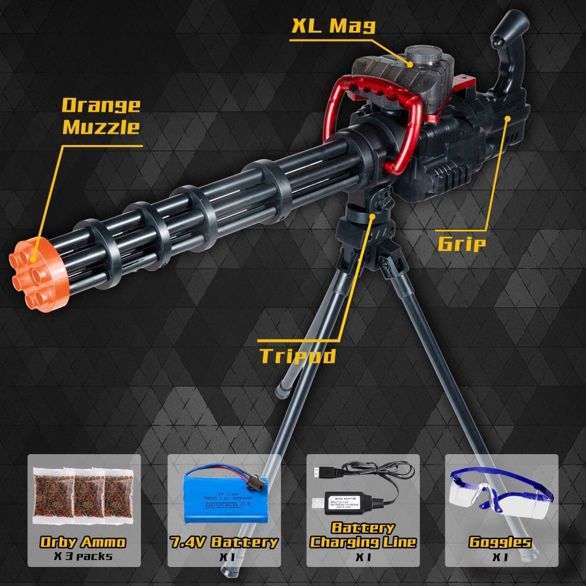 AROBEF Entry - Level Gel Blaster Gattling - EMERBUtoysEMERBUtoys