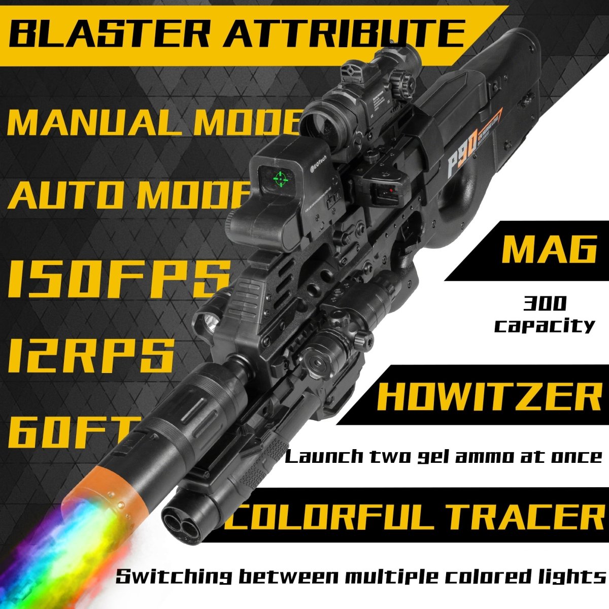 AROBEF Entry-Level Gel Blaster P90 TAC