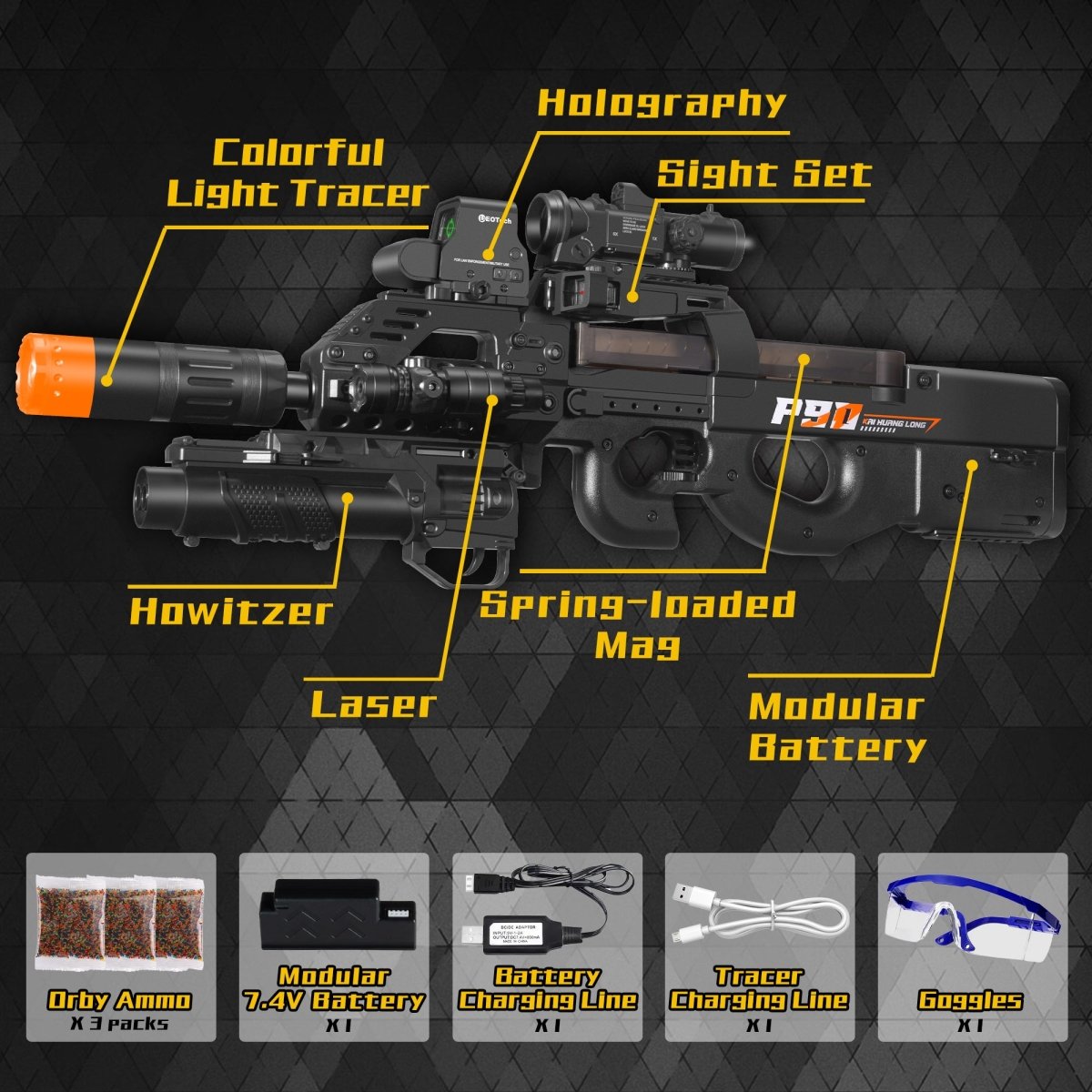 AROBEF Entry - Level Gel Blaster P90 TAC - EMERBUtoysEMERBUtoys