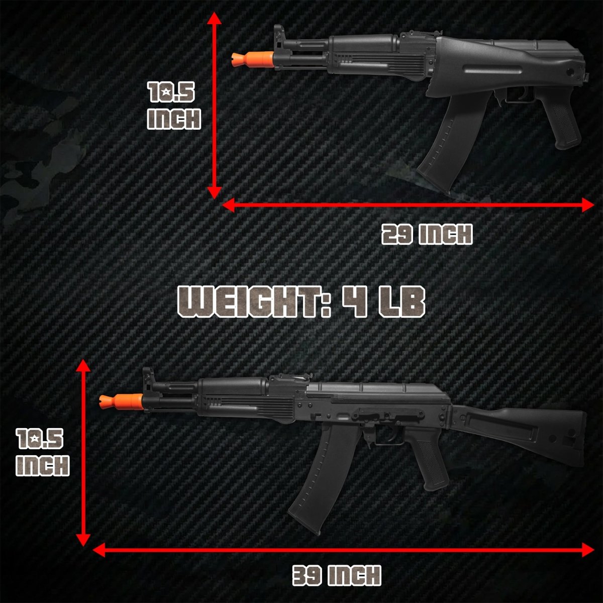 EMERBU Modified AK105 Splatter Gel Ball Blaster Gun - EMERBUtoysEMERBUtoys