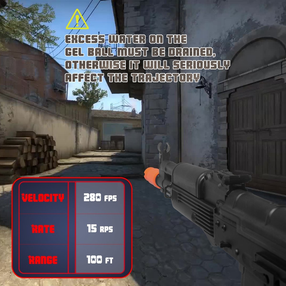 EMERBU Modified AK105 Splatter Gel Ball Blaster Gun - EMERBUtoysEMERBUtoys